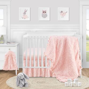 Sweet Jojo Designs Watercolor Floral 4 Piece Crib Bedding Set